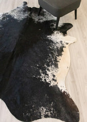 Salt Pepper Black & White Cowhide Rug (Size: 230 X 190 CM) CHR2145