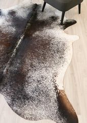 Salt Pepper Tri-Color Cowhide Rug (Size: 230 X 200 CM) CHR2146