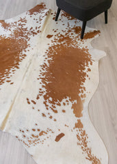 Salt Pepper Brown & White Cowhide Rug (Size: 220 X 160 CM) CHR 2098