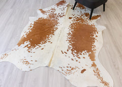 Salt Pepper Brown & White Cowhide Rug (Size: 220 X 160 CM) CHR 2098