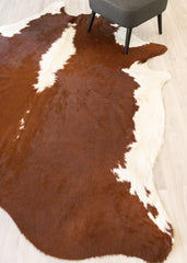 Hereford Brown And White Cowhide Rug (Size: 260 x 210 CM) CHR2152