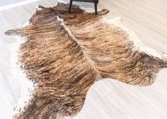 Light Brindle Cowhide Rug (Size: 250 X 220 CM) CHR2084