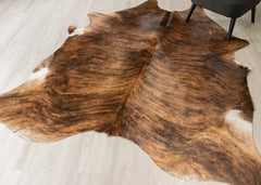 Dark Brindle Cowhide Rug (Size: 220 X 200 CM) CHR2505