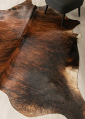 Dark Brindle Cowhide Rug (Size: 250 X 220 CM) CHR2508