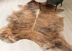 Dark Brindle Cowhide Rug (Size: 260 X 220 CM) CHR2512