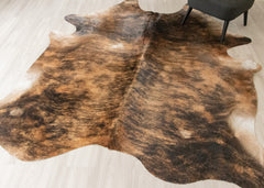 Dark Brindle Cowhide Rug (Size: 250 X 220 CM) CHR2516