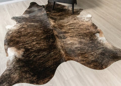 Dark Brindle Cowhide Rug (Size: 230 X 200 CM) CHR2489