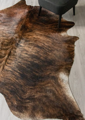 Dark Brindle Cowhide Rug (Size: 230 X 200 CM) CHR2490