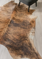 Dark Brindle Cowhide Rug (Size: 240 X 210 CM) CHR2492