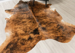 Dark Brindle Cowhide Rug (Size: 230 X 210 CM) CHR2495