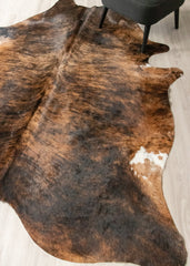Dark Brindle Cowhide Rug (Size: 240 X 200 CM) CHR2496