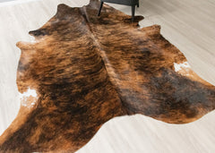 Dark Brindle Cowhide Rug (Size: 240 X 200 CM) CHR2496