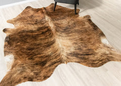 Dark Brindle Cowhide Rug (Size: 220 X 190 CM) CHR2497