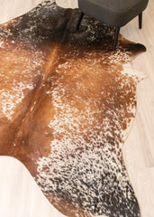 Salt Pepper Tri-Color Cowhide Rug (Size: 250 X 180 CM) CHR2236