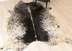 Salt Pepper Black & White Cowhide Rug (Size: 230 X 170 CM) CHR2241