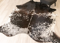 Salt Pepper Black & White Cowhide Rug (Size: 240 X 200 CM) CHR2244