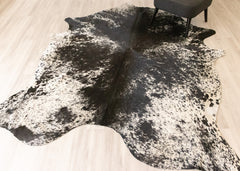 Salt Pepper Black & White Cowhide Rug (Size: 250 X 200 CM) CHR2251