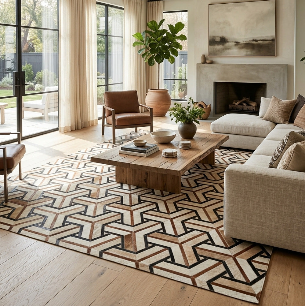 Crossway Cowhide Patchwork Rug