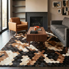 cowhide patchwork rug Australia