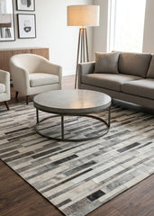 stitched patchwork cowhide rug Australia