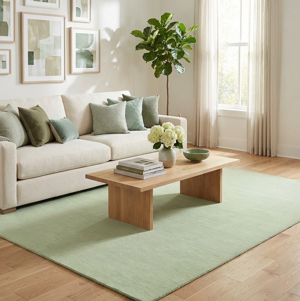 wool rug on floor