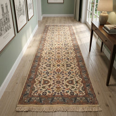 Oriental Agra Hand-Knotted Wool Hallway Indian Runner Rug 85 x 250 CM