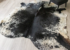 Salt Pepper Black & White Cowhide Rug (Size: 250 X 240 CM) CHR1837