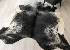 Salt Pepper Black & White Cowhide Rug (Size: 230 X 200 CM) CHR1841