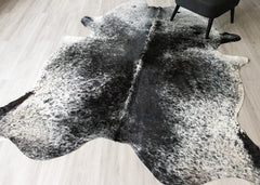 Salt Pepper Black & White Cowhide Rug (Size: 250 X 210 CM) CHR1842
