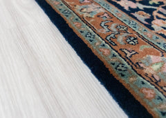 Oriental Agra Hand-Knotted Wool Hallway Runner Rug – 87 x 240 cm