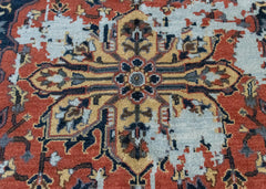 Authentic Wool Distressed Hand-Knotted Floral Rug – 160 x 230 cm