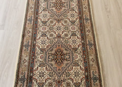 Oriental Agra Hand-Knotted Wool Mahi Hallway Runner Rug – 80 x 210 cm