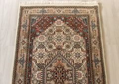 Oriental Agra Hand-Knotted Wool Mahi Hallway Runner Rug – 80 x 210 cm