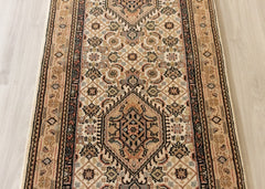 Oriental Agra Hand-Knotted Wool Hallway Indian Runner Rug - 80 x 210 CM