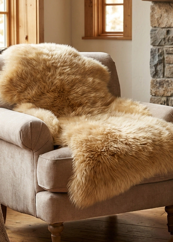 Honey sheepskin rug