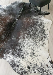 Salt Pepper Tri-Color Cowhide Rug (Size: 270 X 220 CM) CHR2045