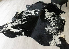 Salt Pepper Black & White Cowhide Rug (Size: 240 X 200 CM) CHR2301