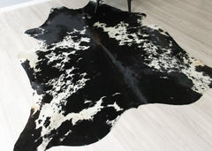 Salt Pepper Black & White Cowhide Rug (Size: 240 X 200 CM) CHR2301