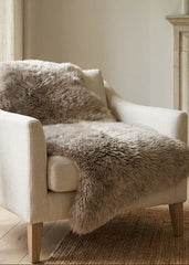 Light grey sheepskin rug in NZ