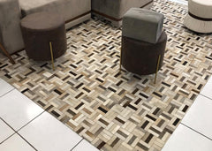 Cowhide Patchwork Rug