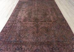 Vintage Overdyed Tabriz Hand-Knotted Wool Persian Rug (Size: 200 X 320 CM)