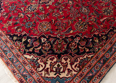 Vintage Kashan Hand-Knotted Wool Persian Rug (Size: 180 X 275 CM)