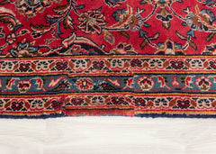 Vintage Kashan Hand-Knotted Wool Persian Rug (Size: 180 X 275 CM)
