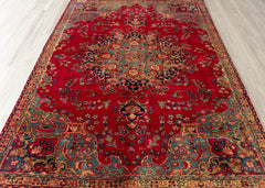 Vintage Khorasan Hand-Knotted Wool Persian Rug (Size: 185 X 275 CM)