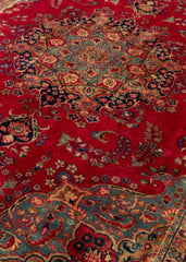 Vintage Khorasan Hand-Knotted Wool Persian Rug (Size: 185 X 275 CM)