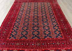Vintage Baluch Hand-Knotted Wool Persian Rug (Size: 210 X 280 CM)