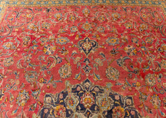Vintage Mashad Hand-Knotted Wool Persian Rug (Size: 210 X 320 CM)