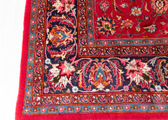 Vintage Mashad Hand-Knotted Wool Persian Rug (Size: 245 X 345 CM)
