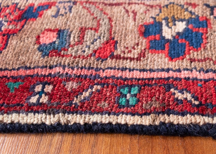 Vintage Hamadan Hand-Knotted Persian Wool Runner Rug