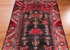 Vintage Zanjan Hand-Knotted Persian Wool Runner Rug